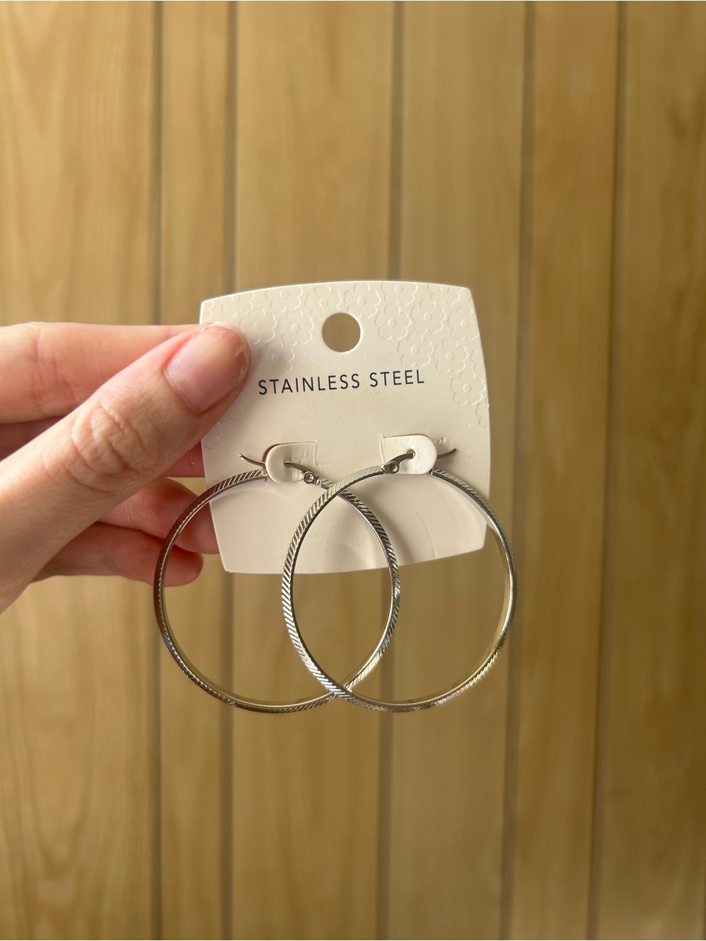Silver hoops earrings